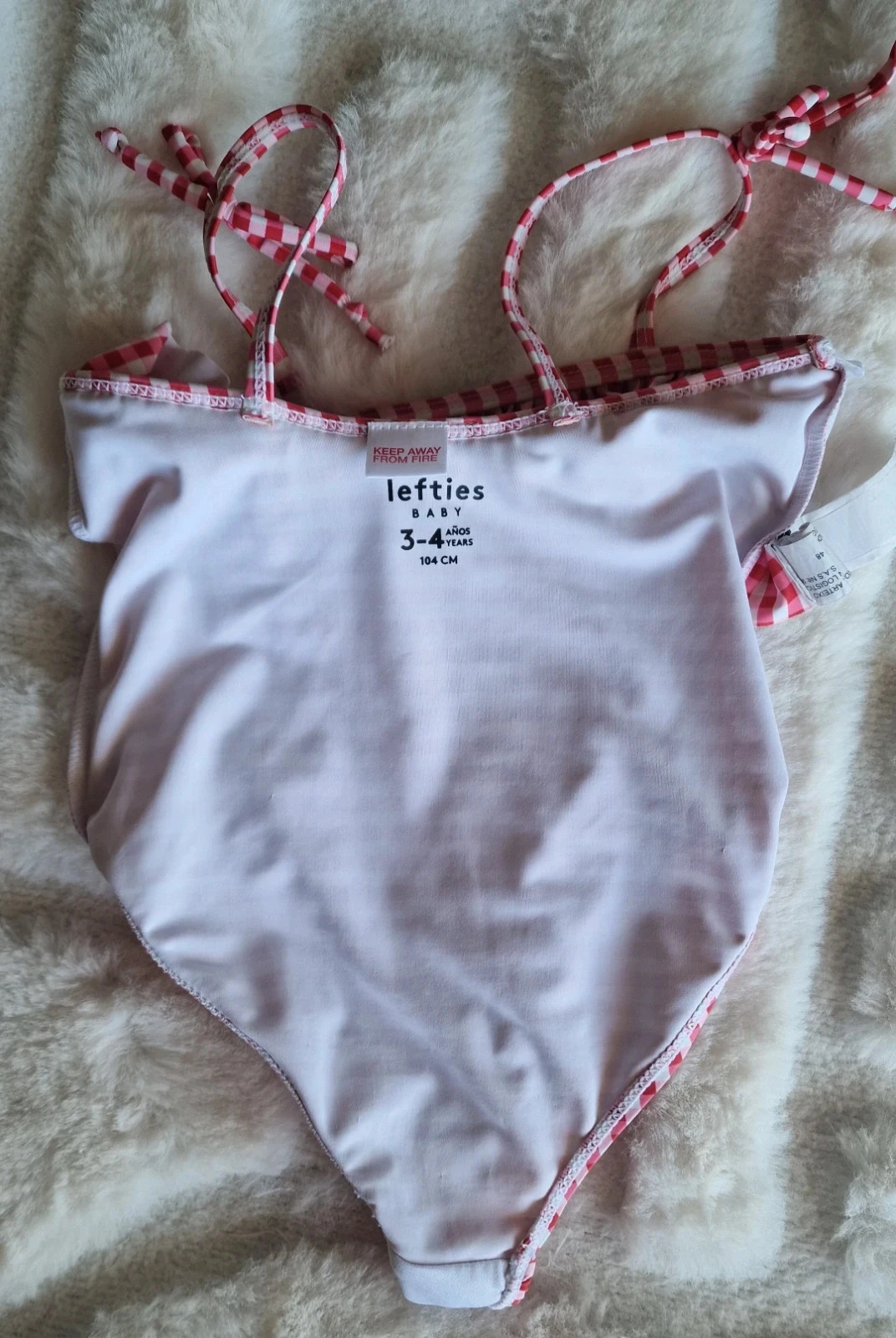 Biquíni menina Lefties 3-4 anos (104 cm) vichy rosa – photo 5